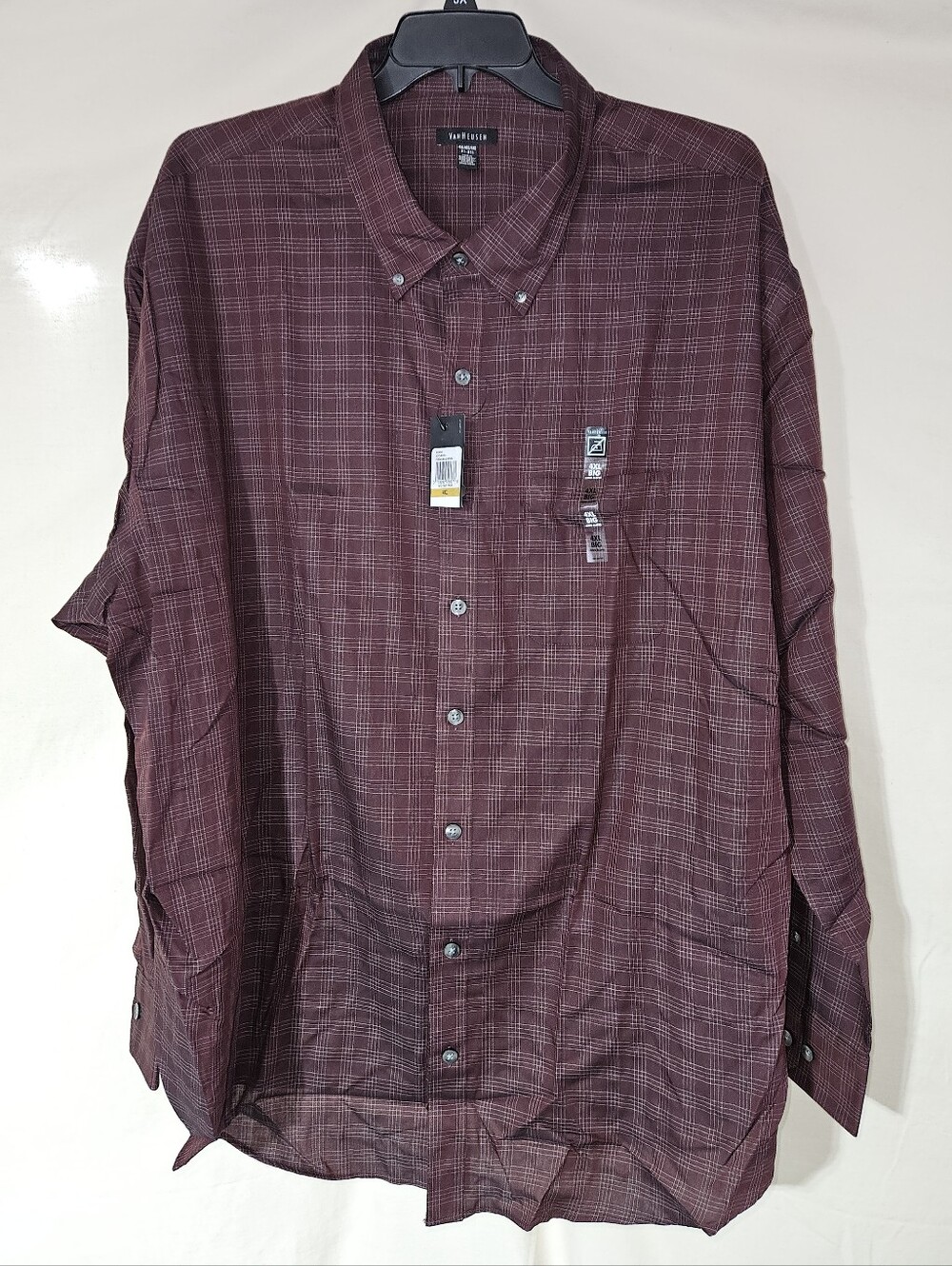 NWT Van Heusen Maroon Button Up